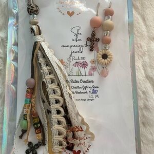 TASSEL BIBLE BOOKMARK HANDMADE SZ L (MADE FOR UP TO 10” BOOK LENGTH)